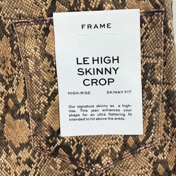 Frame NEW Snakeskin Le High Skinny pants - Picture 7 of 7
